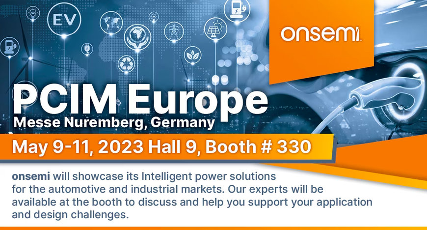 Onsemi's Sustainable Power Solutions will be showcased at PCIM